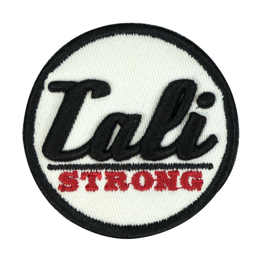 CALI Strong Black Red White 3D Embroidered Hook-and-Loop Morale Patch - Patches - CALI Strong