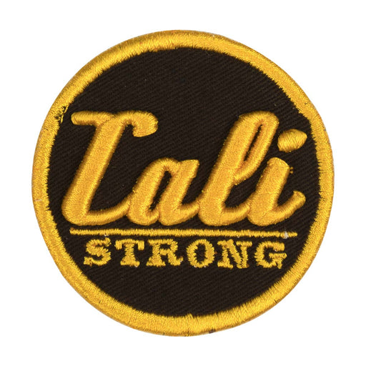CALI Strong Brown Gold Black Round 3D Embroidered Hook-and-Loop Morale Patch - Patches - CALI Strong
