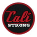 CALI Strong Black Red White Round 3D Embroidered Hook-and-Loop Morale Patch - Patches - CALI Strong