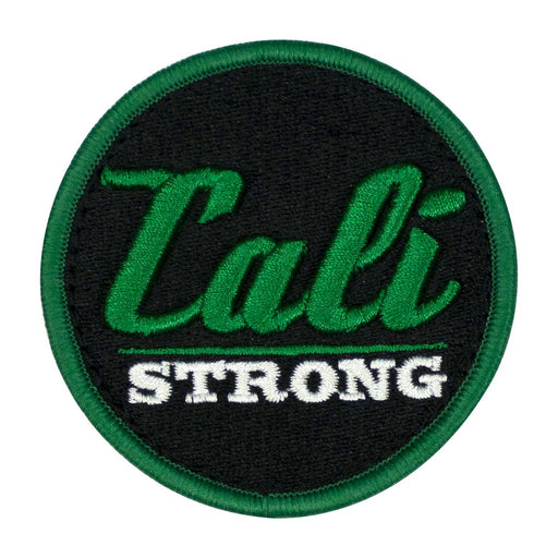 CALI Strong Black Green White Round 3D Embroidered Hook-and-Loop Morale Patch - Patches - CALI Strong