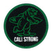 CALI Strong Bear Black Green White Round Embroidered Hook-and-Loop Morale Patch - Patches - CALI Strong