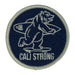 CALI Strong Bear Blue Silver Round Embroidered Hook-and-Loop Morale Patch - Patches - CALI Strong