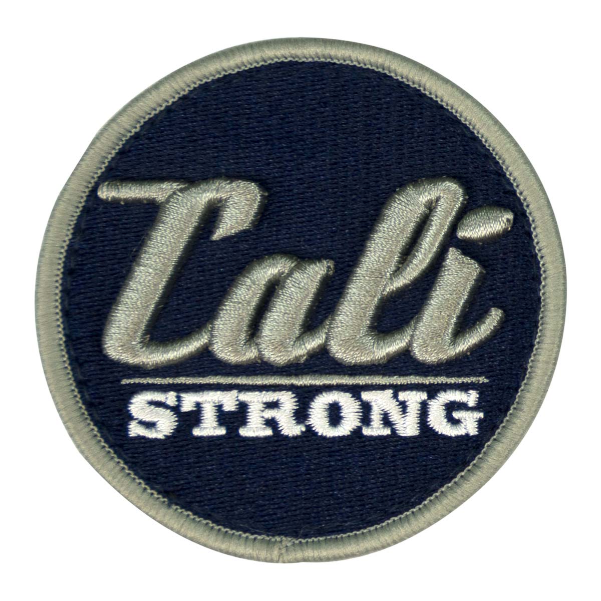CALI Strong Blue Silver White Round 3D Hook-and-Loop Morale Patch - Patches - Image 1 - CALI Strong
