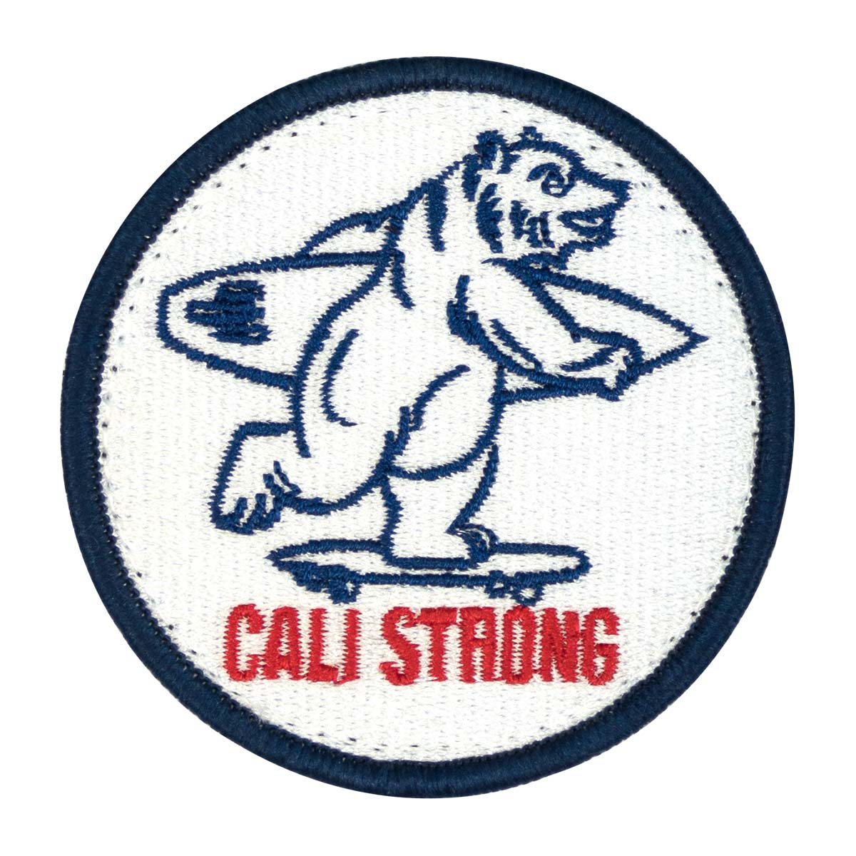 CALI Strong Bear Blue White Red Round Hook-and-Loop Morale Patch - Patches - Image 1 - CALI Strong