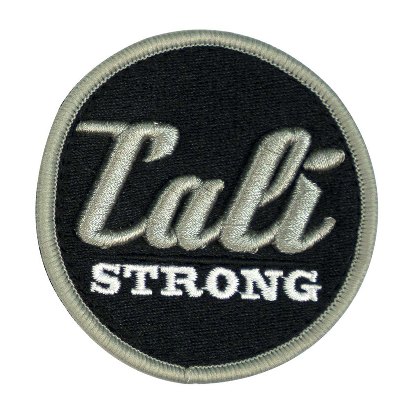 CALI Strong Black Silver White Round 3D Hook-and-Loop Morale Patch - Patches - Image 1 - CALI Strong