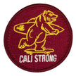 CALI Strong Bear Maroon Gold White Round Hook-and-Loop Morale Patch - Patches - Image 1 - CALI Strong