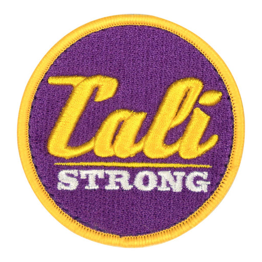 CALI Strong Purple Gold White Round 3D Embroidered Hook-and-Loop Morale Patch - Patches - CALI Strong