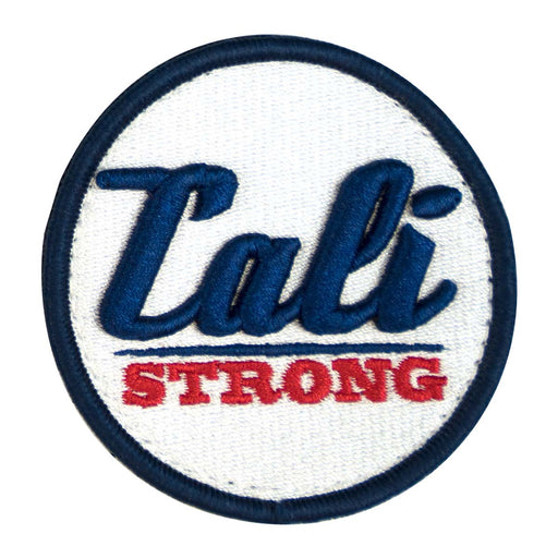 CALI Strong White Blue Red Round Embroidered Hook-and-Loop Morale Patch - Patches - CALI Strong