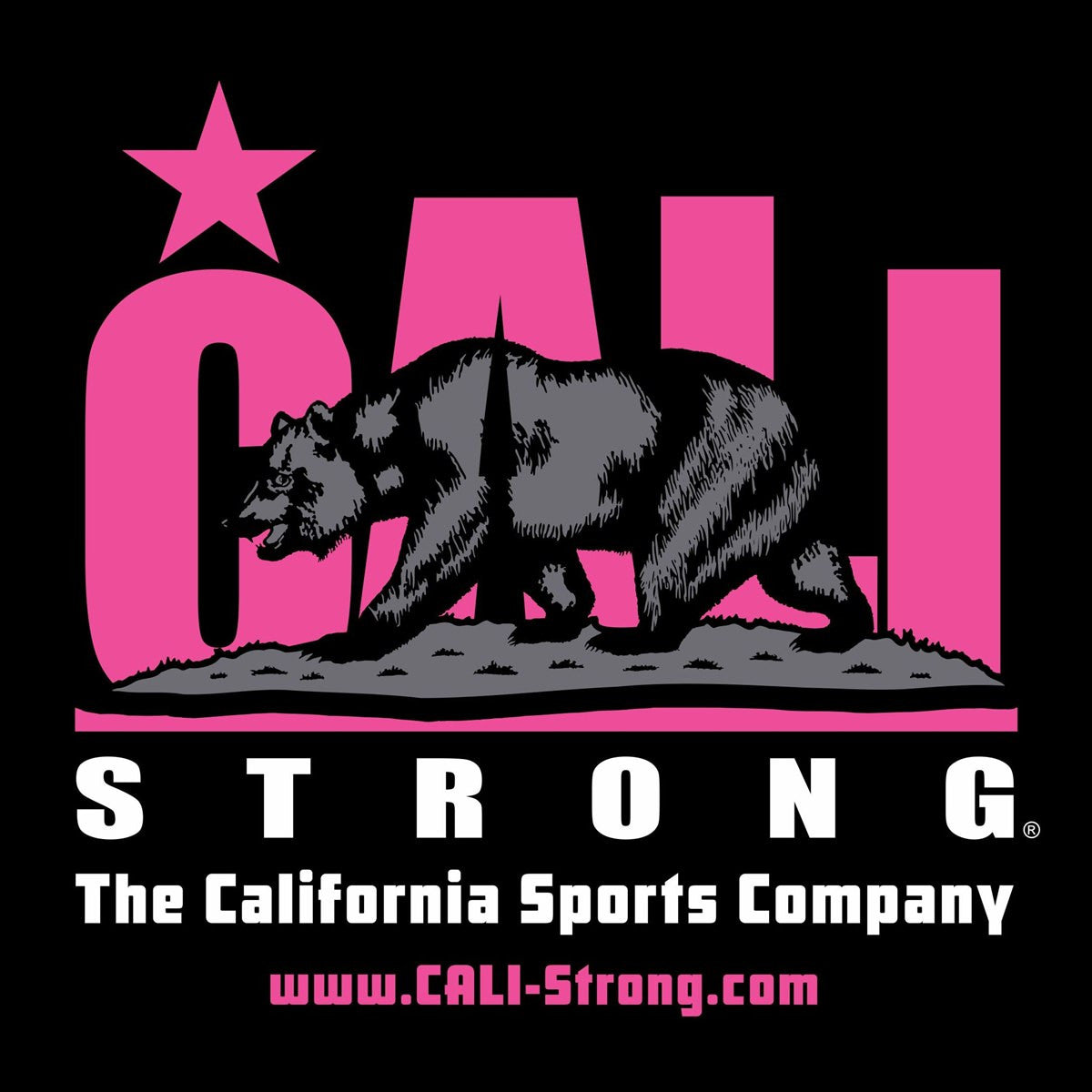 CALI Strong Pink Sticker 4 inch Square Vinyl Decal - Stickers - Image 1 - CALI Strong